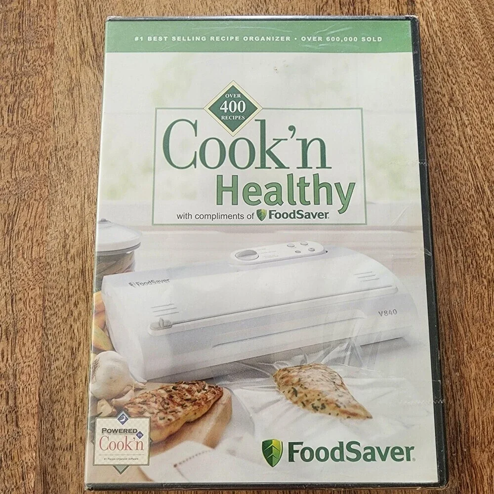 FoodSaver Cook'n Healthy Eating Healthy Recipe CD-ROM Software NEW Sealed